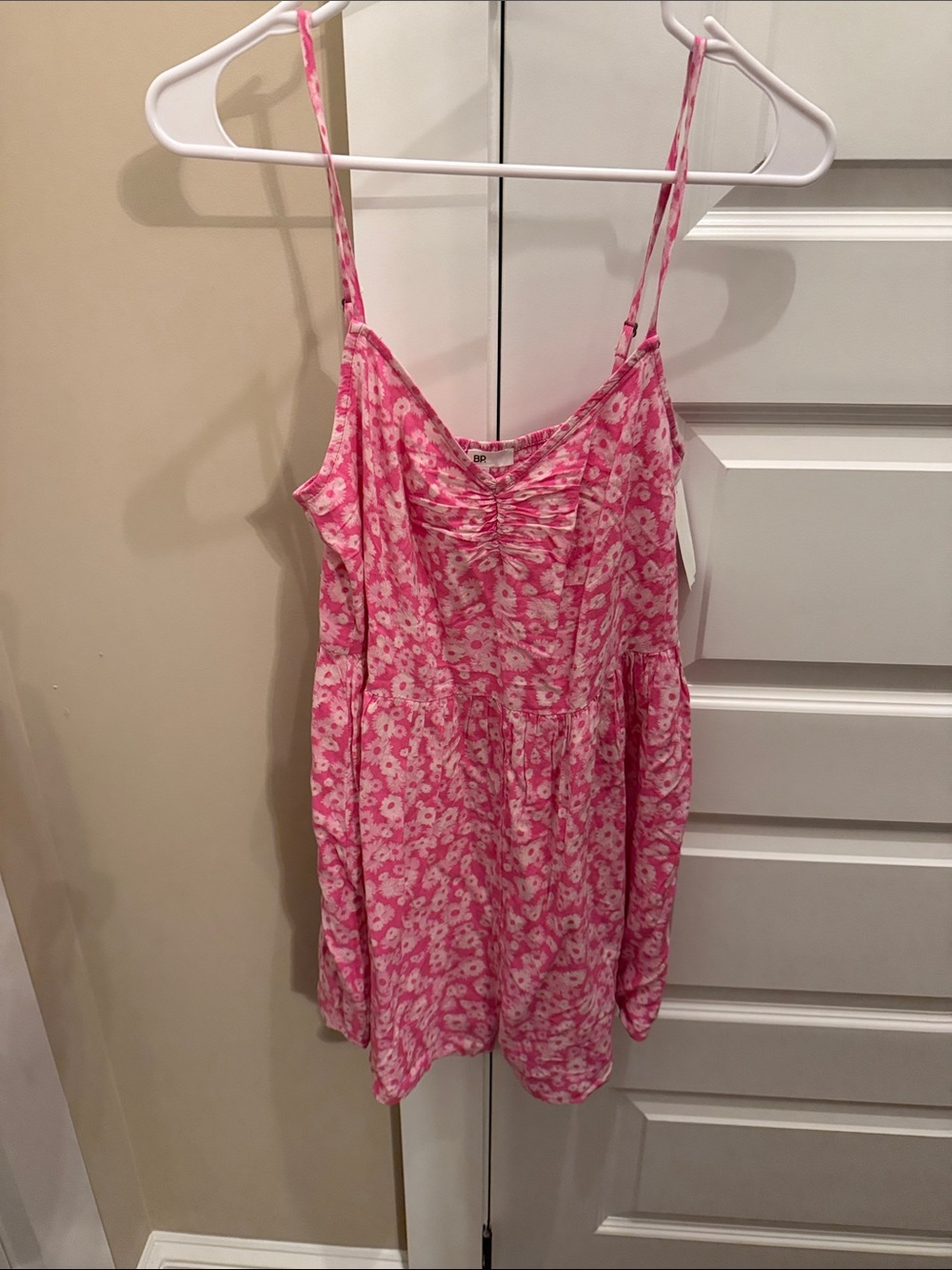 bp Pink Floral Spaghetti-Strap Tank Top